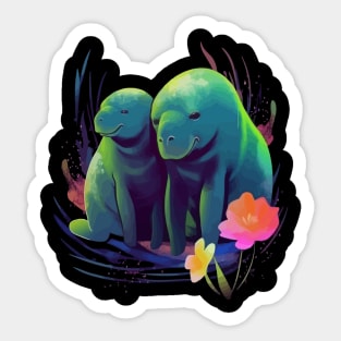 Manatee Mothers Day Sticker